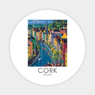 A Pop Art Travel Print of Cork - Ireland Magnet